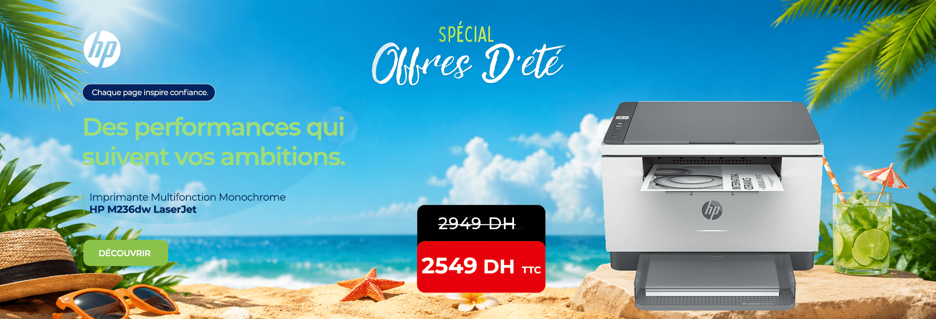 Imprimante Multifonction Laser Monochrome HP M236dw LaserJet